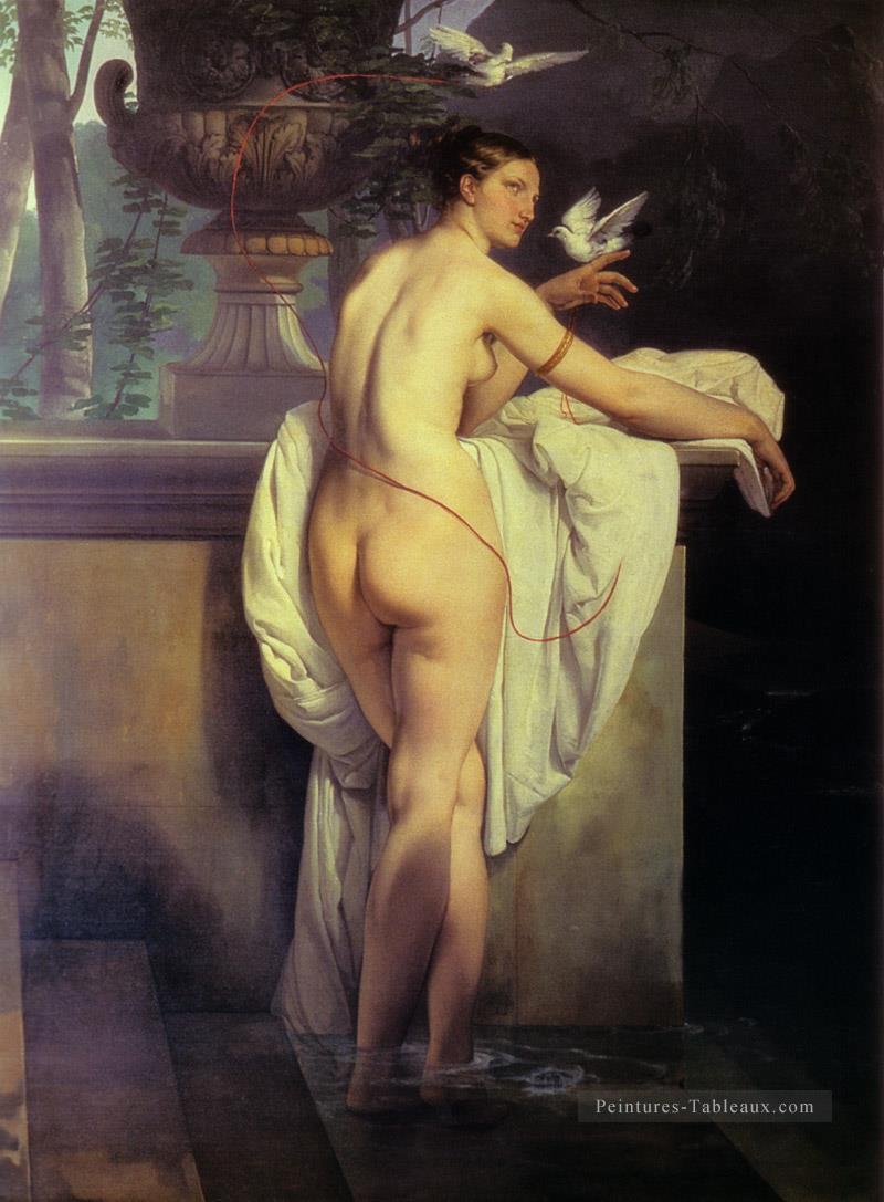 Vénus jouant avec deux colombes 1830 Francesco Hayez Peintures à l'huile